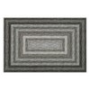 Braided Printed Pattern Rug, Soft Foldable Low Pile Non-Slip Floor Mat, Farmhouse Bordered Indoor Carpet for Living Room, Bedroom - 2 of 4