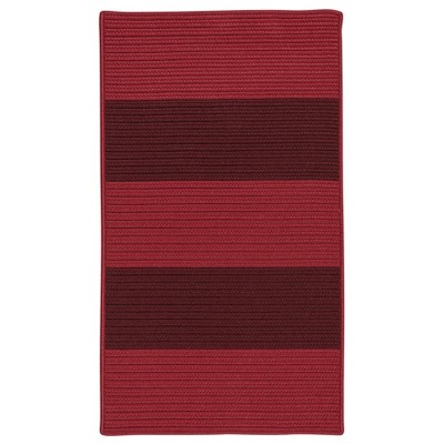 Colonial Mills Newport Textured Stripe Braided Rug, Reds 2'x3', Rectangle Shape
