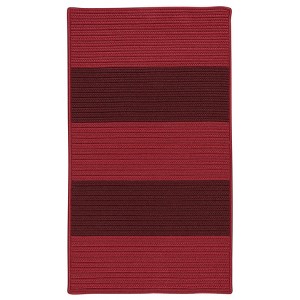 Colonial Mills Newport Textured Stripe Braided Rug, Reds 3'x5', Rectangle Shape - 1 of 4