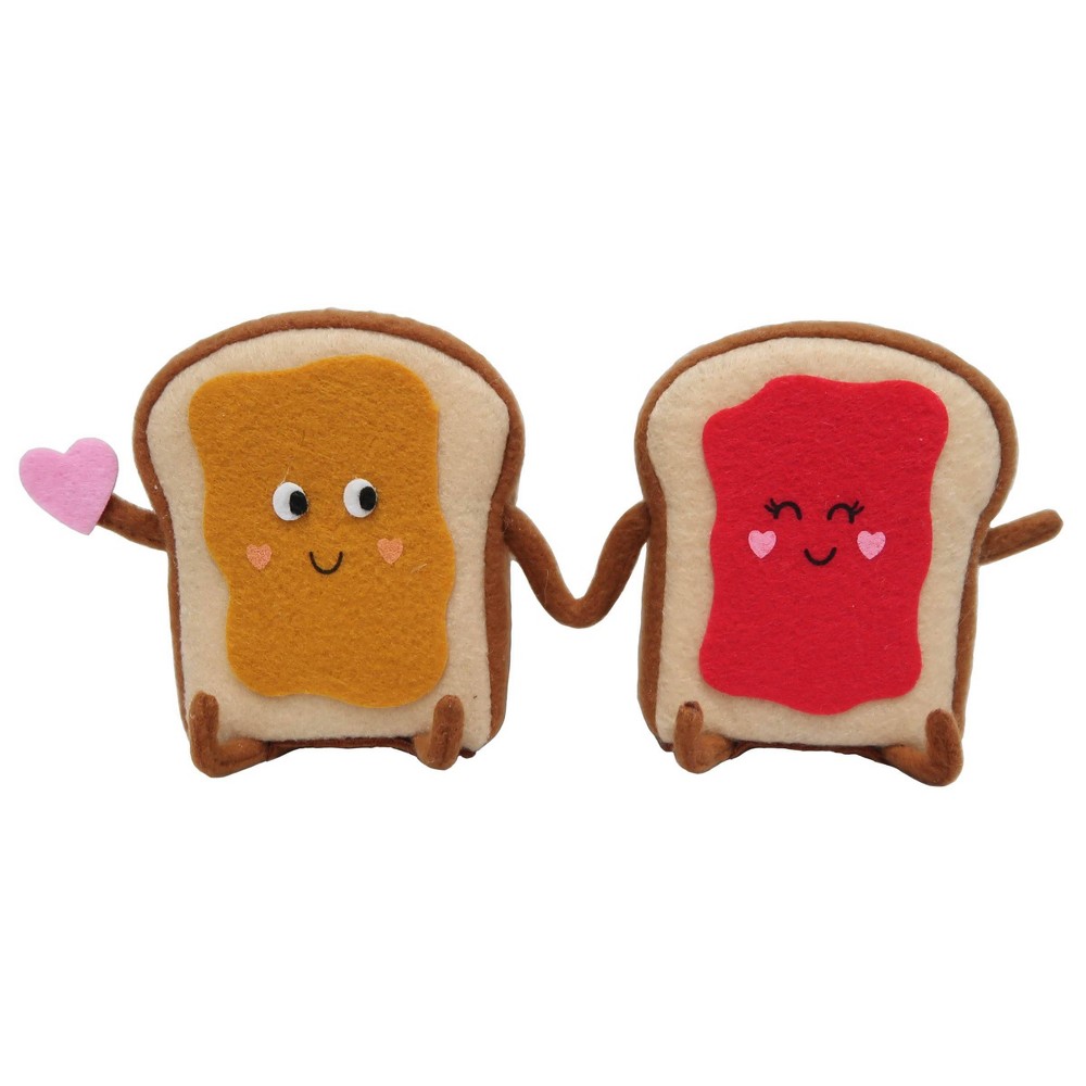 3.75" Soft Duo Valentine's Day PB&J Decorative Figurines - Spritz