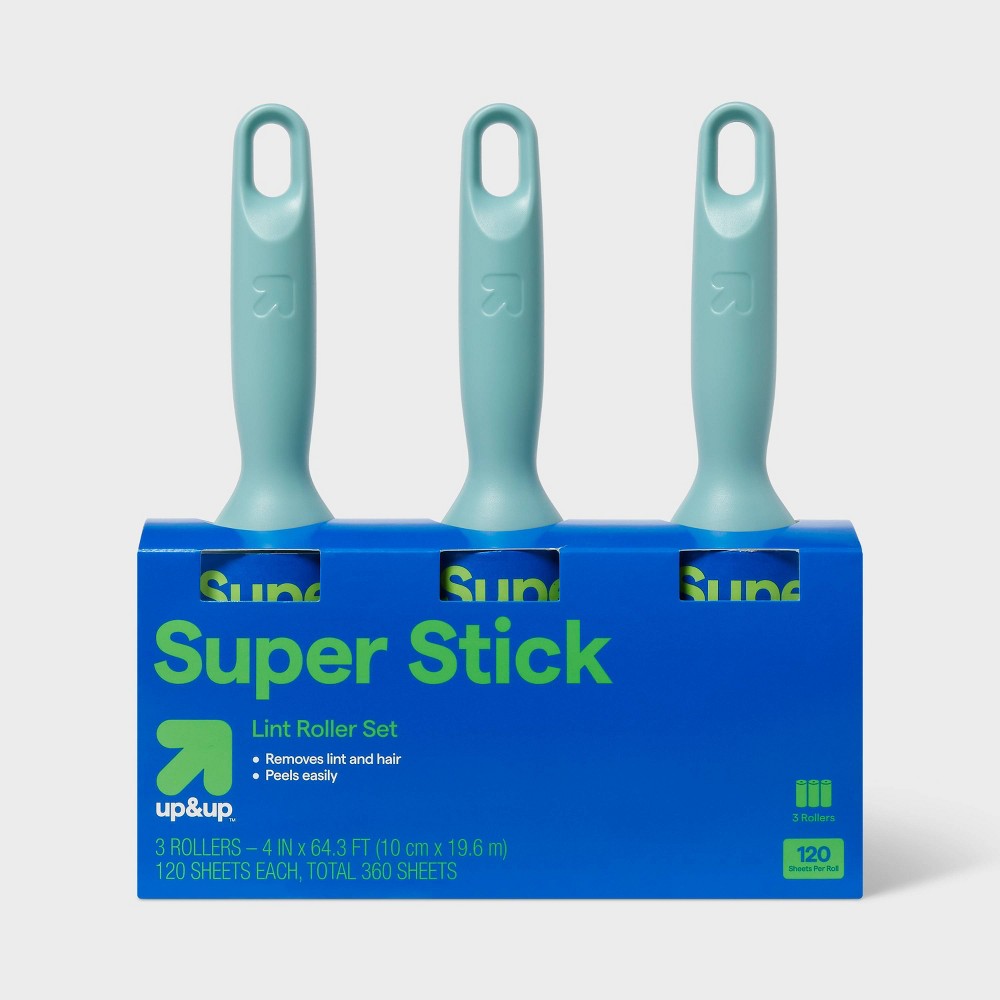 Lint Roller 120 Sheets - 3ct - up&up™