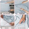 6 Piece Brushed Microfiber Bed Sheets with Embroidery & Plain Pillowcases Hotel Luxury 16 Inches Deep Pockets Solid Sheet Set - Lux Decor Collection - 4 of 4