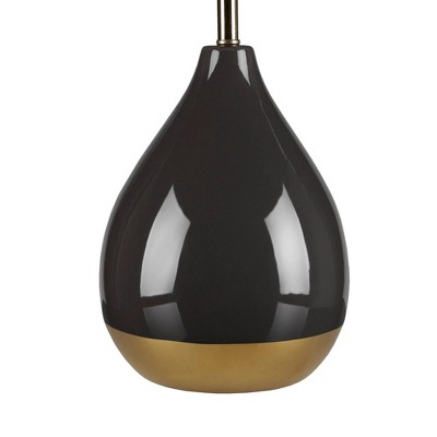 Liora Black and Gold Ceramic Table Lamp Set
