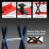 GOCAPTAIN 1100 Lbs Steel Wide Deck Motorcycle Lift ATV Scissor Lift Jack with Dolly and Hand Crank for Cruiser, Dirt Bike, ATV - Garage Repair Stand - 3 of 4