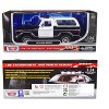 1978 Ford Bronco Police Car Unmarked Black and White "Law Enforcement and Public Service" 1/24 Diecast Model Car by Motormax - 3 of 3