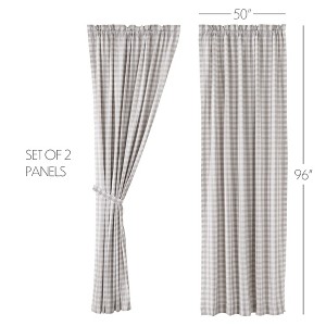 Annie Buffalo Grey Check Panel Set of 2 96x50 VHC Brands - 1 of 1
