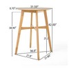 Airsurfer Mid-Century Modern Round Bar Table – 42" High Bar Table with Tapered Legs for Kitchen, Dining Room or Home Bar, Natural Oak - 3 of 4
