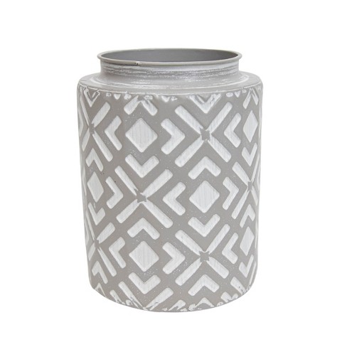 Small Gray Metal Vase - Foreside Home & Garden - image 1 of 4