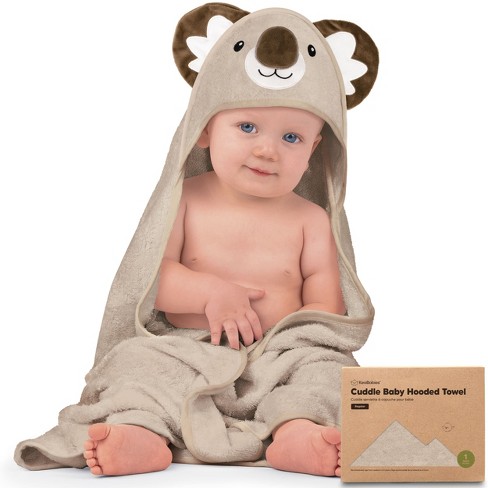 KeaBabies Cuddle Baby Hooded Towel, Organic Baby Bath Towel, Hooded Baby Towels, Baby Beach Towel for Newborn, Kids (Koala) - image 1 of 4