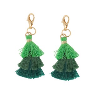 Unique Bargains Three-Layer Tassel Shoelace Charms 1 Pair - 1 of 4