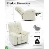 Rocker Chair for Adults Overstuffed Large Manual Recliner Glider Nursery Rocking Chairs Comfy Soft Fabric - 4 of 4