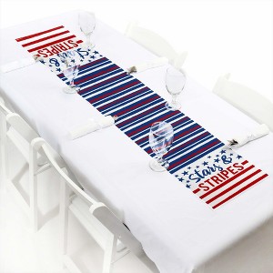 Big Dot of Happiness Stars & Stripes - Petite Memorial Day, 4th of July and Labor Day USA Patriotic Party Paper Table Runner - 12 x 60 inches - 1 of 4