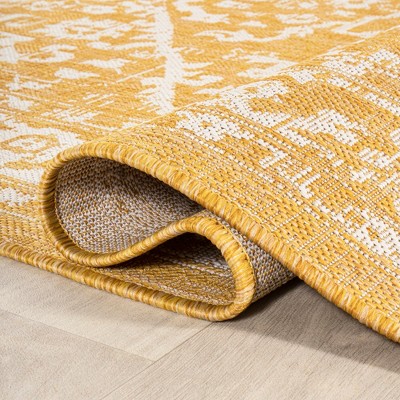 Malta Bohemian Medallion Gray 5x8 Indoor/Outdoor Area Rug