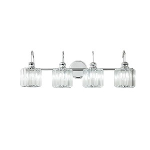 Rennnsan Arven 29" Hardwired 4 -Light Crystal Dimmable Contemporary Dimmable Vanity Light - 1 of 3