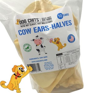 Dog Chits Cow Ears for Dogs and Puppies | 10 Pack | All Natural Flat Ears | - 1 of 4