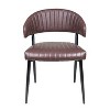 Hrinhom Set of 2 Curved Upholstered Dining Chair with Metal Legs - 4 of 4