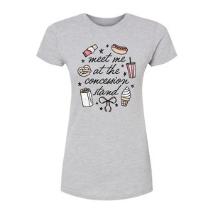 Women's - Instant Message - Meet Me Concession Stand Fitted Graphic T-Shirt - 1 of 3
