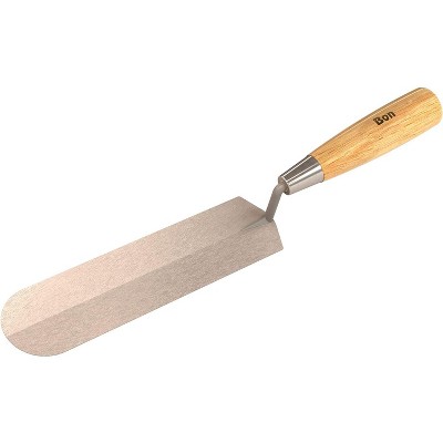 Bon Tool 21-188 Coke Trowel - Round End 8-inch - Wood Handle