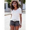 Women's Frayed Hem Shorts - LASCANA - 3 of 4