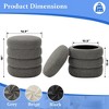 Gericco 16.9" Round Ottoman with Storage for Living Room Small Boucle Foot Stool Modern Upholstered Vanity Stool Ottoman Foot Rest - 2 of 4