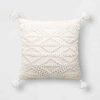 Oversized Loop Textured Diamond Patterned Square Throw Pillow - Threshold™