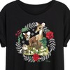 Women's - Disney - Christmas - Family In The Forest Oversized Graphic T-Shirt - 2 of 4