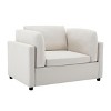 CAVINAS Oversized Armchair with Ottoman,Plush Linen Accent Chair with Lumbar Support,Modern Comfy Reading Chair for Living Room,Bedroom - 2 of 4