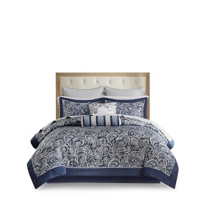 Gulches Multicolor Paisley Bedding Sets - 12 Piece MultiSize Comforter Collection - 1 of 4