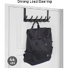 Over The Door Hooks, Over The Door Towel Rack with 12 Coat Hooks Door Hanger Hook for Hanging Clothes, Coats, Towels, Hat 1 Pack Black - 2 of 4