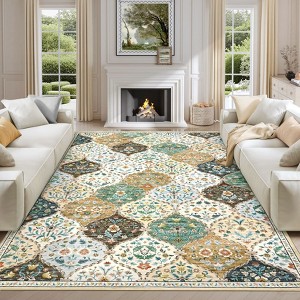 Vintage Distressed Rugs Machine Washable Area Rug - 1 of 4