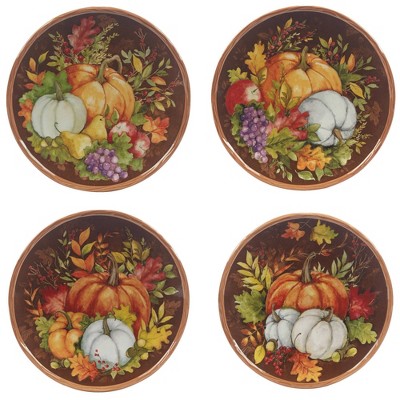 Certified International Set of 4 Harvest Blessings Dessert Plates