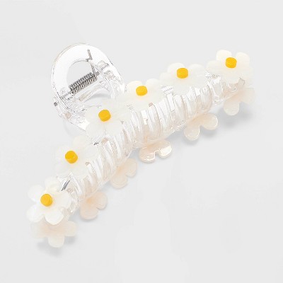 Daisy Claw Hair Clip - Wild Fable™ Clear/Yellow