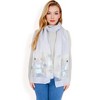 Anna-Kaci Women's Elegant Floral Embroidered Sheer Scarf with Lightweight Textured Fabric Overlay for Sophisticated Style - 2 of 4