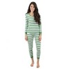 Leveret Matching Family Christmas Pajamas Green and White Striped - 2 of 4