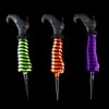Northlight Set of 3 Striped Witch Leg Lighted Halloween Outdoor Pathway Markers with Timer - 3 of 4
