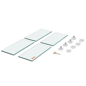 VEVOR Gas Fire Pit Wind Guard for Square Fire Table, 15 x 15 x 7 inch Clear Tempered Wind Guard for Firepits, Transparent - 1 of 4