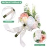 Unique Bargains Wedding Artificial Multicolor Bridal Artificial Flower Bouquet 8.3 Inch 1 Pc - 2 of 4