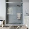 ONWITH 56 in. - 60 in. W x 72 in. H Sliding Framed Shower Door in Brushed Nickel with Clear Glass - 2 of 4