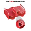 2 inch Forklift Trailer Hitch Receiver for Dual Pallet Forks, 7000 lbs Towing Capacity ,Double Hole, Red - 4 of 4