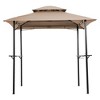 PAGED 8 x 5 Ft Outdoor Patio Canopies and Gazebos, Shelter Tent, Double Tier Soft Top Canopy and Steel Frame with Hook and Bar Counters, Gray - 2 of 4