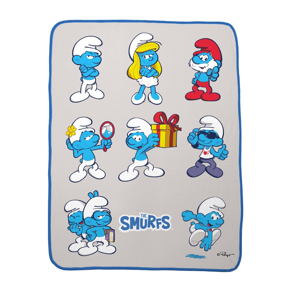 Photos - Duvet Smurfs Kids' Throw Blanket