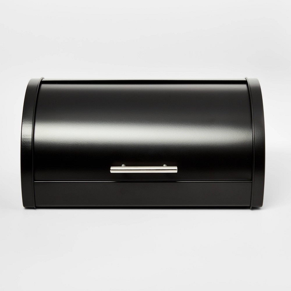 Photos - Food Container Metal Breadbox Black - Threshold™