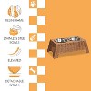 THE LICKER STORE Serenity 6.9" Small/Medium Elevated Wicker Pet Feeder w/ 18oz (2.2 Cups) 2-Stainless Steel Bowls - 2 of 4
