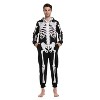 Joyfy Skeleton Costume for Adult Men - Plush Skeleton Pajamas for Halloween Parties - 3 of 4