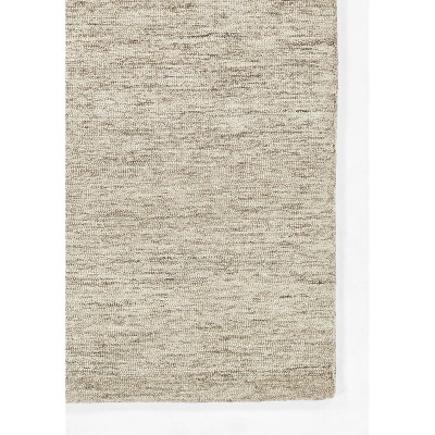 Natural Hand-Tufted Wool Rectangular Accent Rug