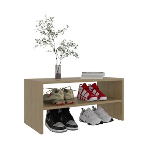 AZL1 Life Concept Shoe Rack Modular Shoe Storage with 2 Adjustable Shelves and Easy Assembly for Living Room Organization, Brown, 28.74"*15.35"*3.15" - 1 of 4