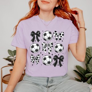 Simply Sage Market Soccer Ball Bows Garment Dyed Tee - 1 of 4