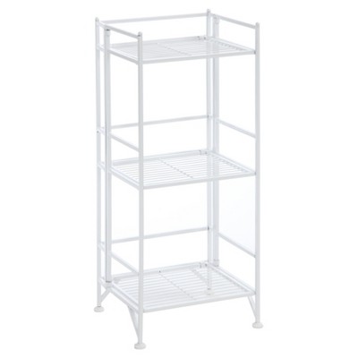 32.75" 3 Tier Folding Metal Shelf White - Breighton Home