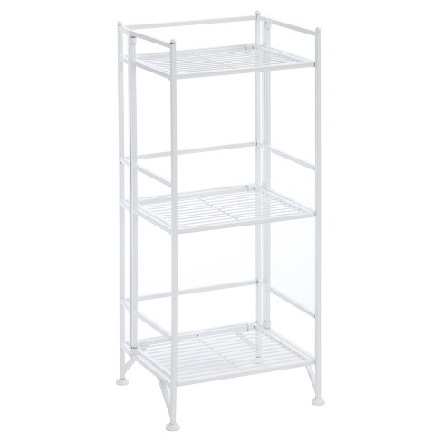 44.75 Xtra Storage 4 Tier Folding Metal Shelf Black - Breighton Home :  Target