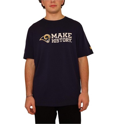 Under Armour Mens Make History LA Rams Graphic T-Shirt, Blue, Large